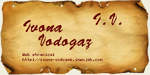 Ivona Vodogaz vizit kartica